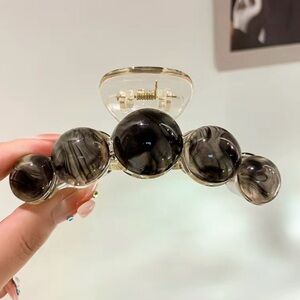 Women’s Hair Claw Clip Black Large Beads - 10cm/3.94in Trendy Cute BRAND NEW